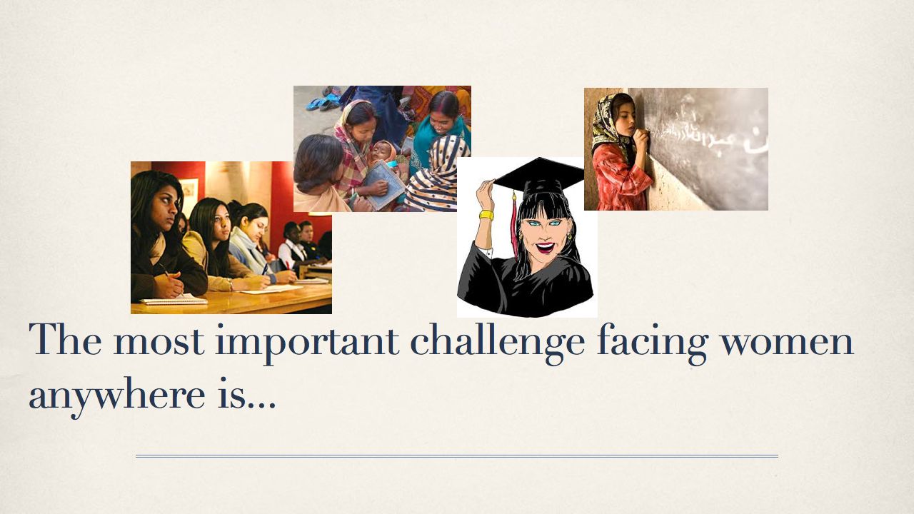 The most important challenges facing women are... .028